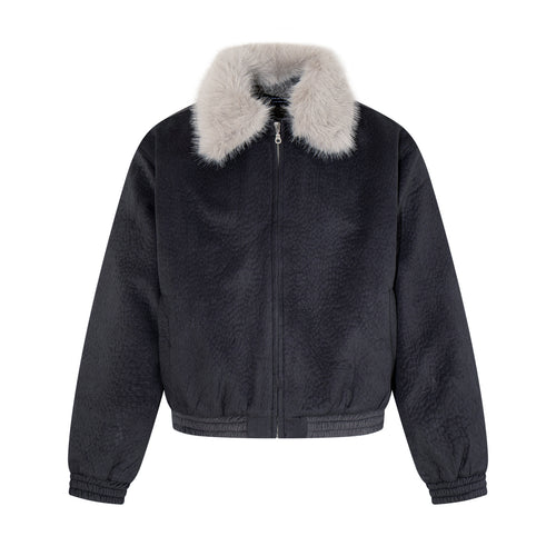 Leather jacket with cotton jacket