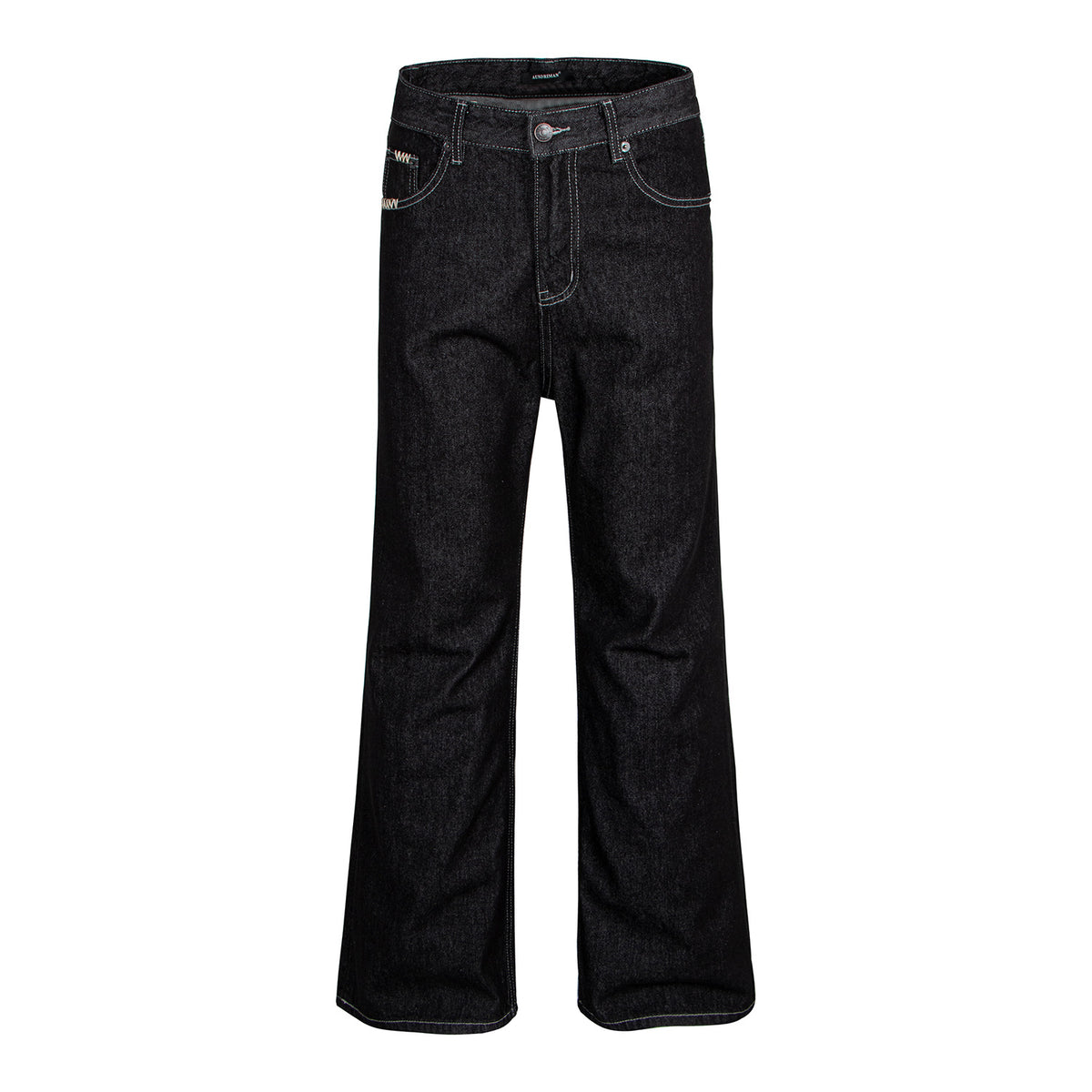 Old Money Style Black Pocket Hand-Stitched Pants