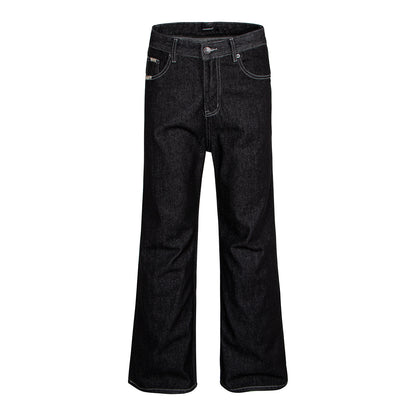 Old Money Style Black Pocket Hand-Stitched Pants
