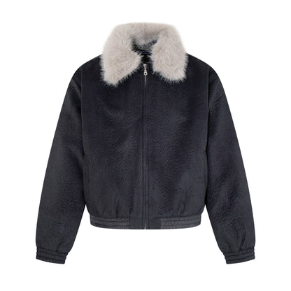 Leather jacket with cotton jacket