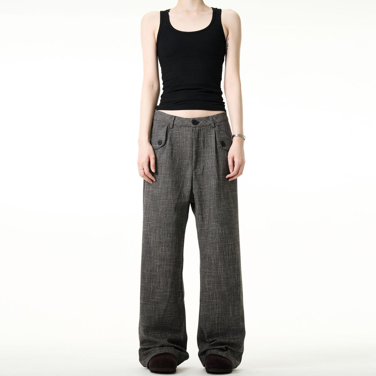 Old money style bamboo striped trousers for men and women