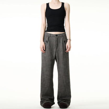 Old money style bamboo striped trousers for men and women
