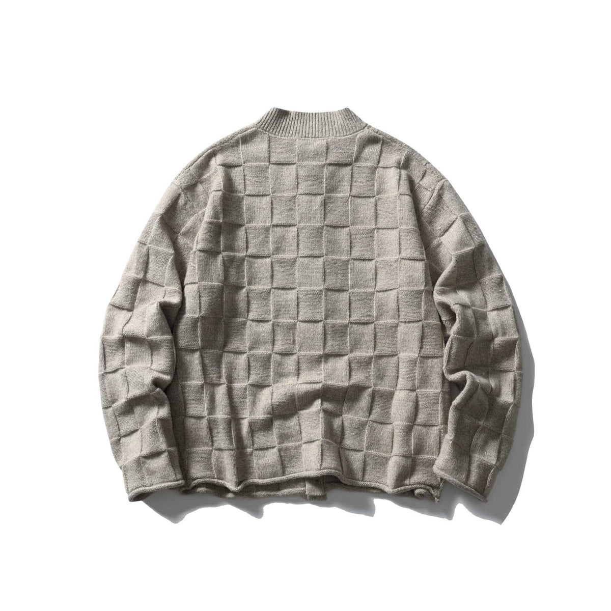 Old Money Style Embroidered Textured Crewneck Buttoned Cardigan Sweater Coat