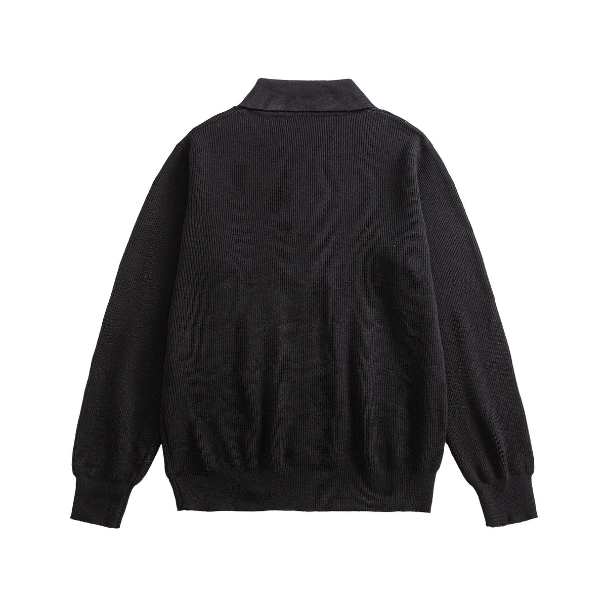 Minimalist Old Money Solid Color Polo Collar Men's Knit Top