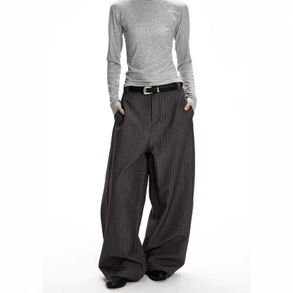 Oversized Drapey Cargo Suit Pants with Old Money Aesthetic