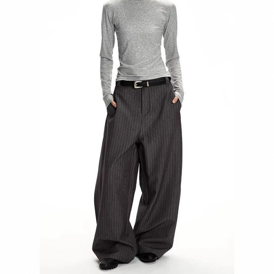 Oversized Drapey Cargo Suit Pants with Old Money Aesthetic