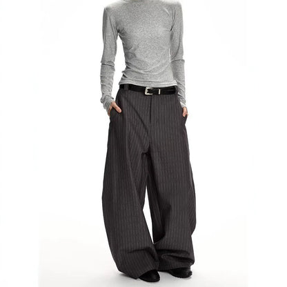 Oversized Drapey Cargo Suit Pants with Old Money Aesthetic