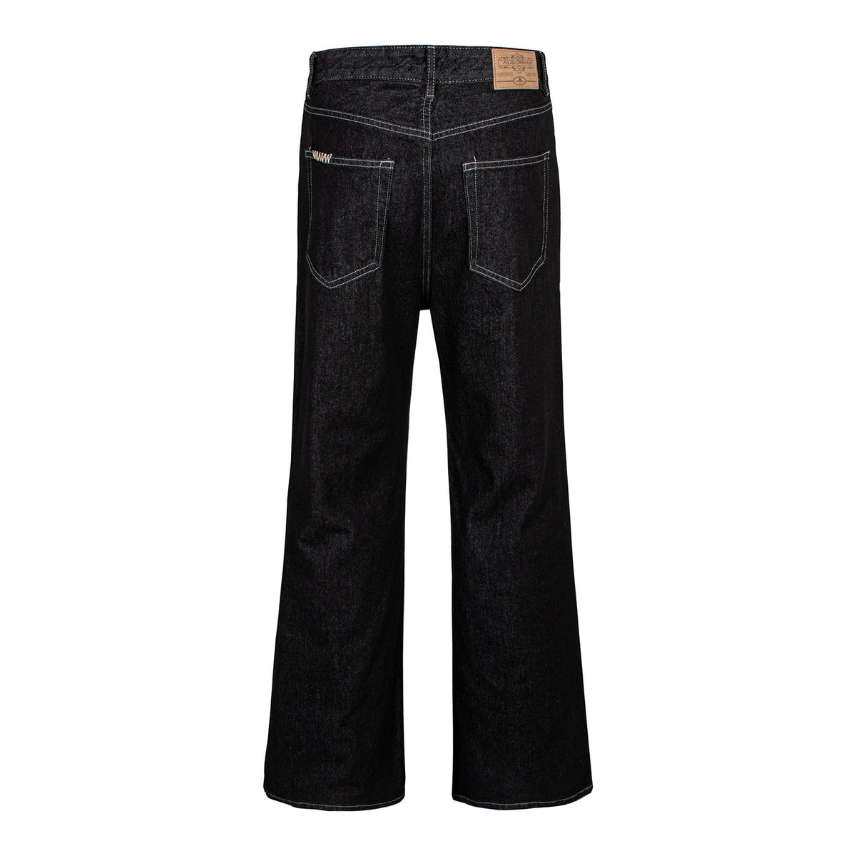 Old Money Style Black Pocket Hand-Stitched Pants