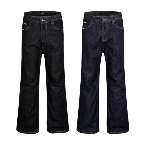 Old Money Style Black Pocket Hand-Stitched Pants