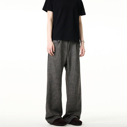 Old money style bamboo striped trousers for men and women